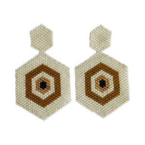 Aretes Hexagono en delicas miyuki