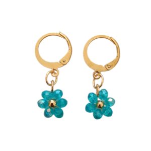 Aretes Margaritas Agua Marina